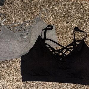 2 cross cross bralettes